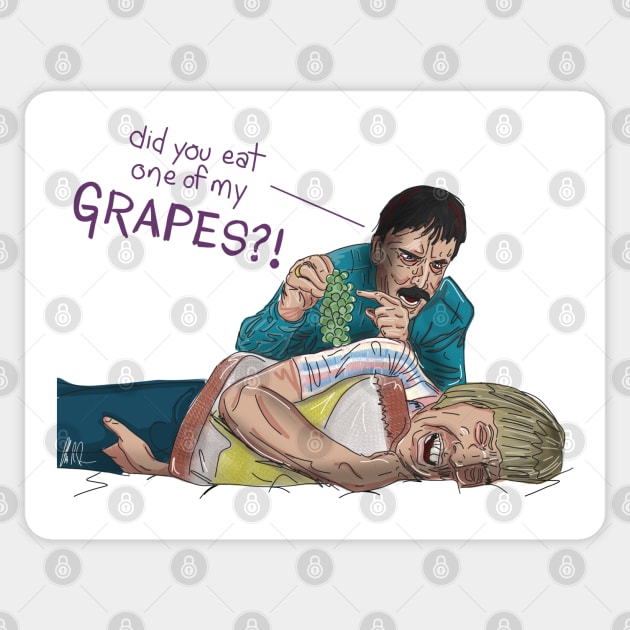 Did You Eat One Of My Grapes?! Sticker by 51Deesigns